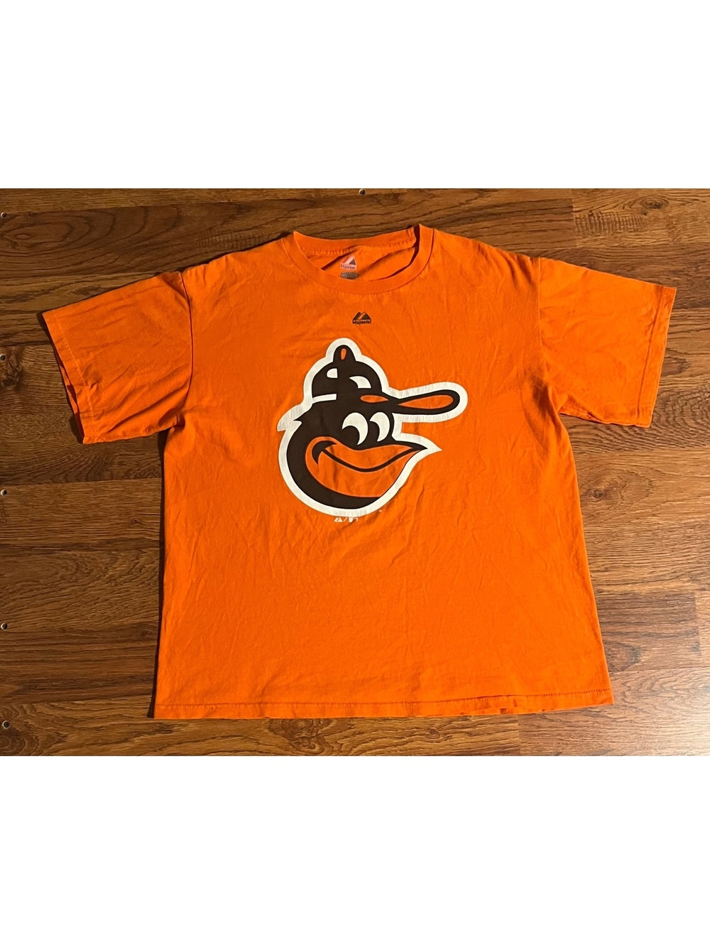 Majestic Baltimore Orioles Orange Cotton T-Shirt Medium